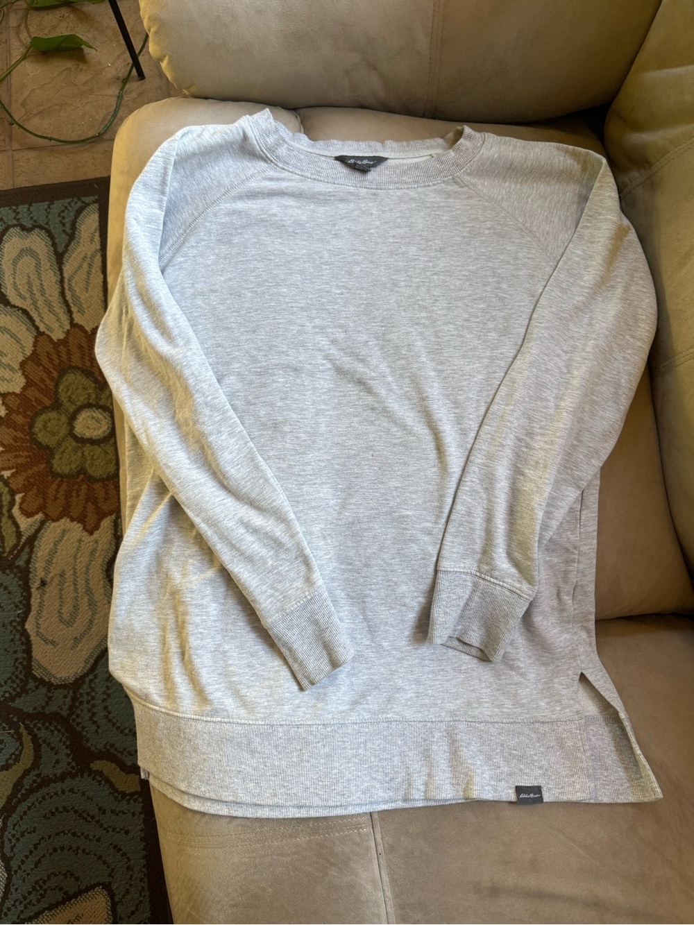 Eddie Bauer Light Gray Crewneck Sweater